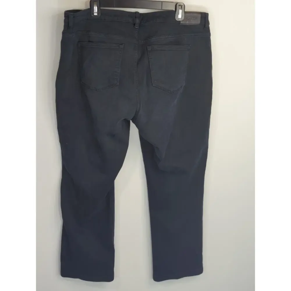 Lauren Ralph Lauren Black Tapered Down‎ Mid Rise Casual Slim Denim Womens 20W